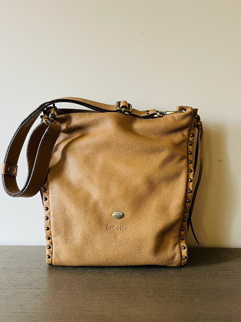 Soft Leather Italian Crossbody Bag with Adjustable strap
